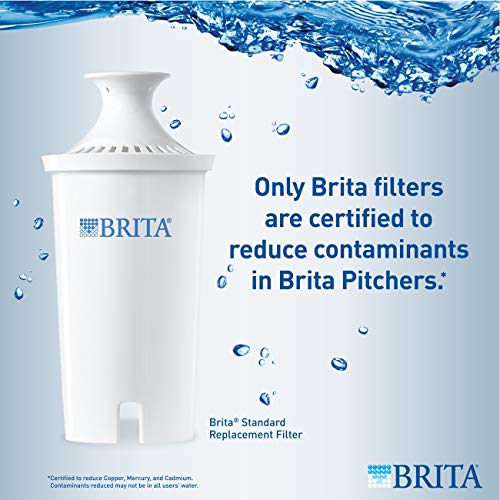 Black & Brita Replacement Water Filter for Pitchers 3 Count Brita 18 Cup UltraMax Water Dispenser with 1 Filter BPA Free